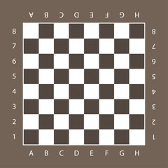 Checkerboard pattern with alternating squares displayed on a brown background