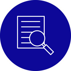 Evidence  Vector Line Pink Circle Icon Design