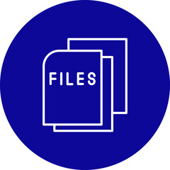 Files  Vector Line Pink Circle Icon Design