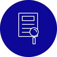 Investigation  Vector Line Pink Circle Icon Design