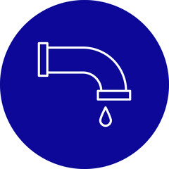 Leakage  Vector Line Pink Circle Icon Design