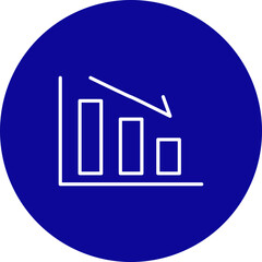 Loss  Vector Line Pink Circle Icon Design