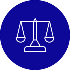 Balance  Vector Line Pink Circle Icon Design