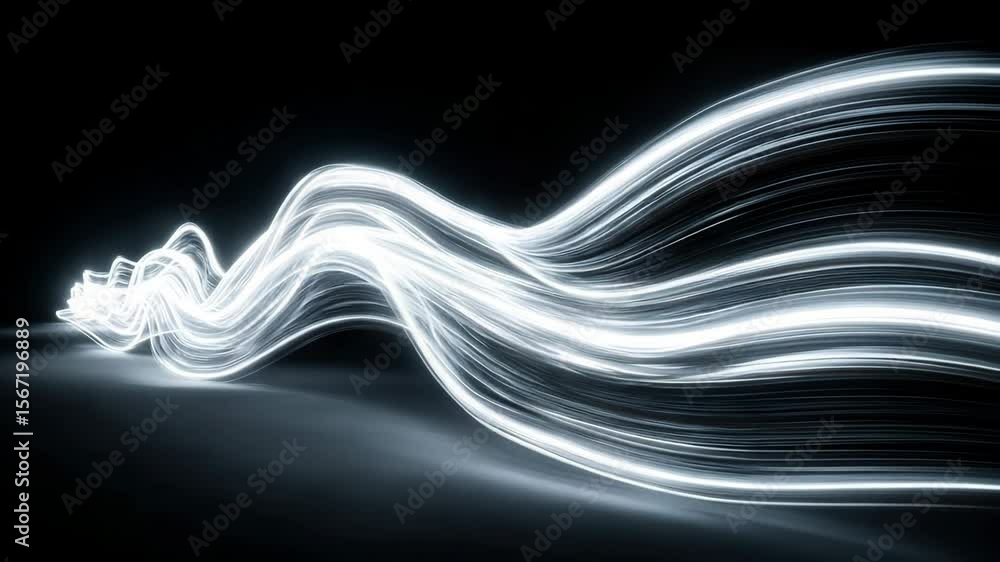 Poster dynamic light trails creating stunning motion effect in a high-contrast night scene