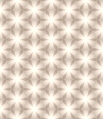 Fototapeta premium White floral geometric seamless pattern for elegant wall decor