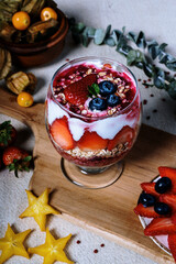 christmas table setting with christmas decorations