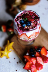 ice cream with berries