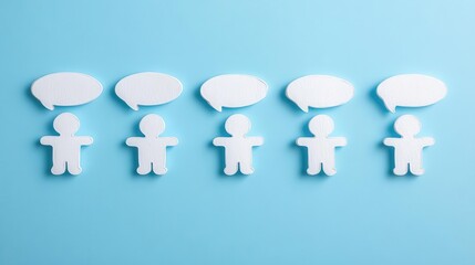 Abstract people with speech bubbles