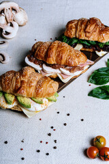 croissant grilled, sandwich photo life style