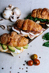 croissant grilled, sandwich photo life style