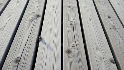 Weathered Coastal Boardwalk Planks Sun-Bleached Texture and Age Reveal a Rustic Oceanside Charm, Perfect for Travel and Coastal Design