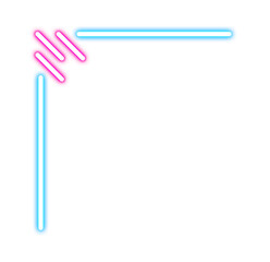 Obraz premium Neon Futuristic Corner Frame Decoration