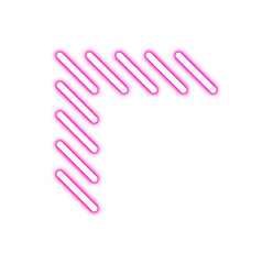 Neon Futuristic Corner Frame Decoration