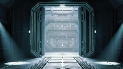 Gateway to Innovation: A dramatic image of a futuristic portal, a gateway to the unknown, opening into an expansive technological realm.