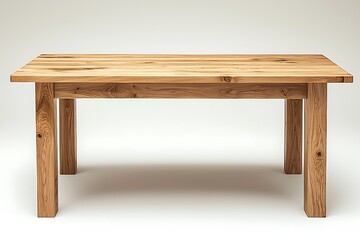 Rustic solid wood dining table isolated high resolution picture