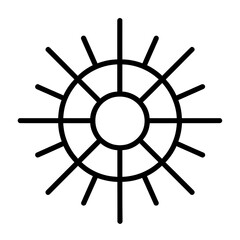 Obraz premium Wiccan symbols representing pagan and Celtic traditions in black outline 
