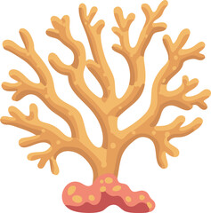 Obraz premium full-shot of a Coral icon The background color