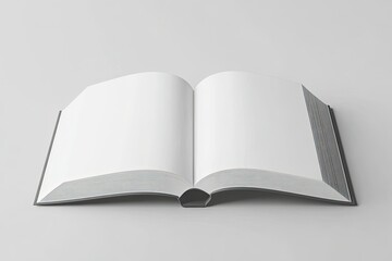 An Open Book with a White Cover and a White Page That Says the Book is Open