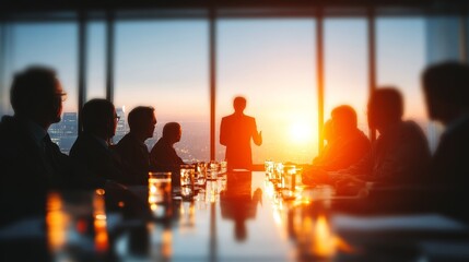 Six Sigma Value Streams Business Presentation at Sunset in a Modern Conference Room