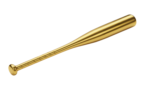 Golden Baseball Bat Metal Sport Equipment Luxury Trophy Award Professional Game Championship