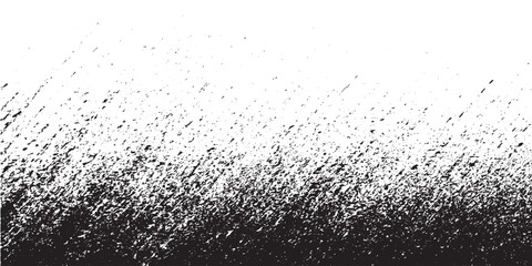 Black and White Grunge Brush Texture – Abstract Ink Splatter Edge Background for Design, Overlay or Poster