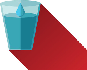 Obraz premium flat-icon-of-a-glass-of-water-with-a-single-drop-a (1)_processed.eps