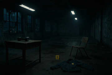 Abandoned Factory Evidence &mdash; Flashlight on Table