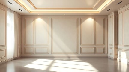Obraz premium Elegant room illuminated by gentle light, exuding sophistication and charm