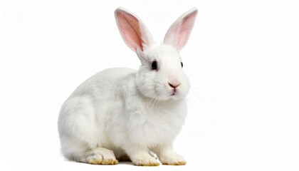 Obraz premium white rabbit on white background