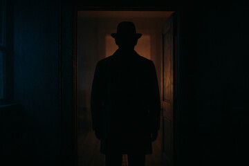 Hat-Shadowed Figure &mdash; Mysterious Doorway Silhouette - True Crime