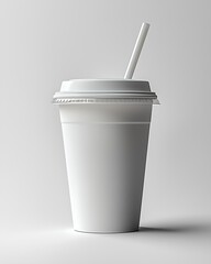 White takeaway drink cup with shadow high resolution picture