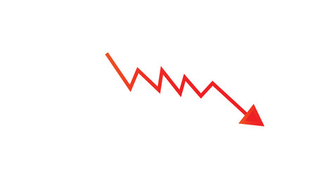 Obraz premium business graph with red arrow