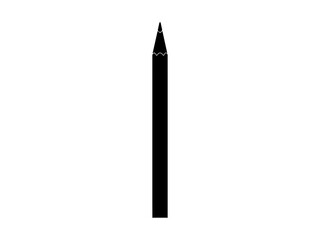 black pencil isolated on white