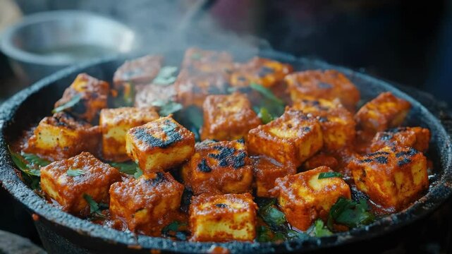 Flavorful meatballs in a rich sauce, baked over an open flame with cumin and chilies.