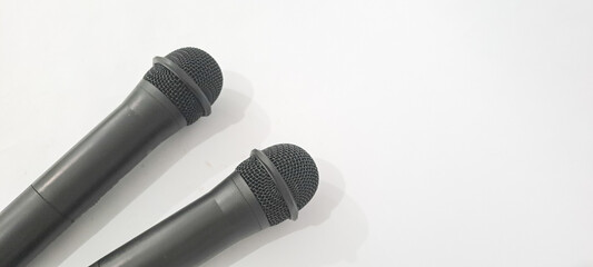 Microphone isolated on white background	

