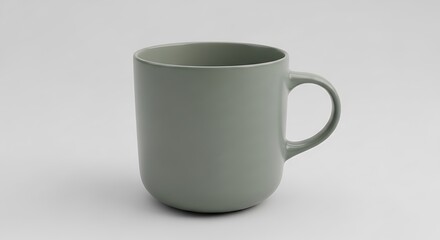 Fototapeta premium Sage Green Ceramic Mug Simple Elegance for Everyday Use