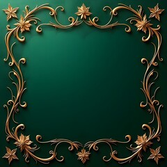 Dark green color. Deep emerald seamless pattern for premium royal party. Luxury template with vintage leather texture wallpaper. Background invitation card. Festive traditional christmas Generative AI