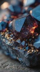 Microscopic Close-Up of Oxidized Zinc Ore Crystals in Natural Formation on White Background