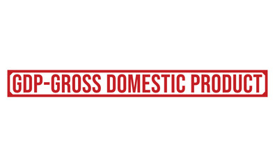 Red GDPGross Domestic Product Text Box An Illustration of Economic Terminology on White Background
