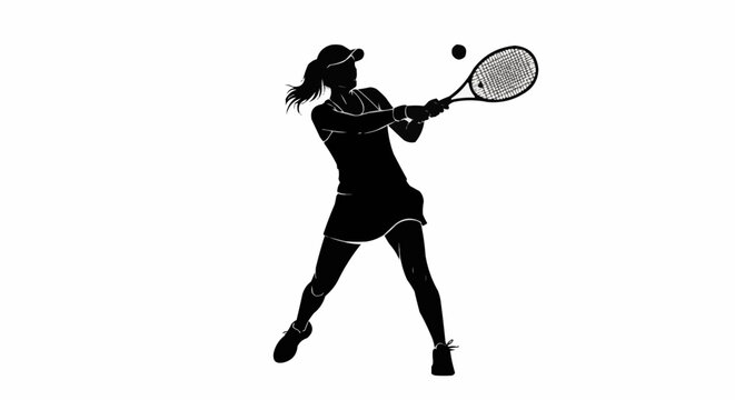 tennis player silhouette