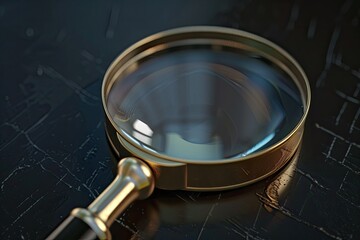 Premium Quality Visual of 3D Rendering of a Magnifying Glass
