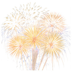 Vibrant fireworks display transparent background