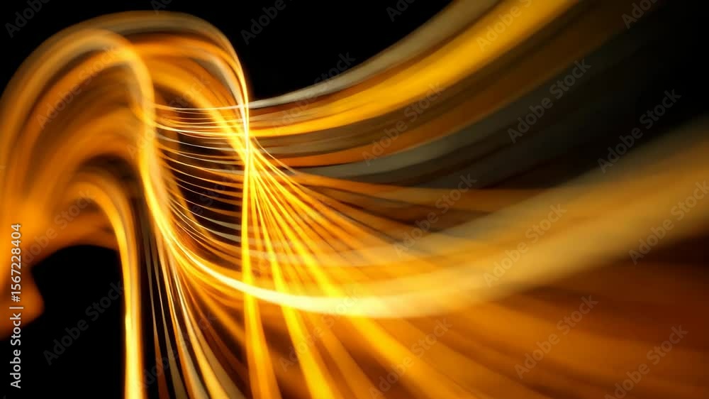 Poster dynamic abstract light trails moving through dark backgrounds for artistic visual effects