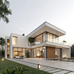 modern house in the park