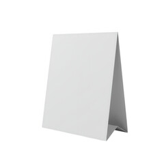 Blank table tent mockup isolated on transparent background. for menu, advertising, promotion, or display use cases.