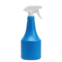 Blue spray bottle mockup isolated on transparent background. use for cleaning, gardening, hair salon.