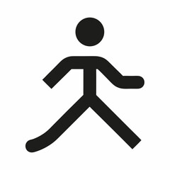 Minimalist Icon of a Person Running Simple Silhouette for Sports and Fitness Designs