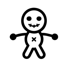 Halloween creepy dolls icon