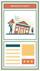 Breaking News Social Media Template with Banner and Professional Look