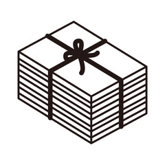 ひもで縛られた本のイラスト